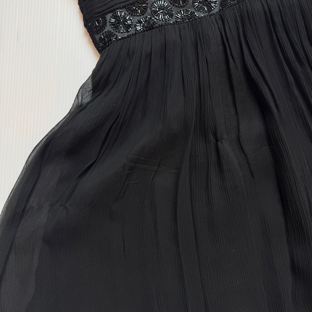 Maggy London Black Silk Strapless Beaded Dress Women’s 2 Evening Occasion Event - Picture 15 of 16